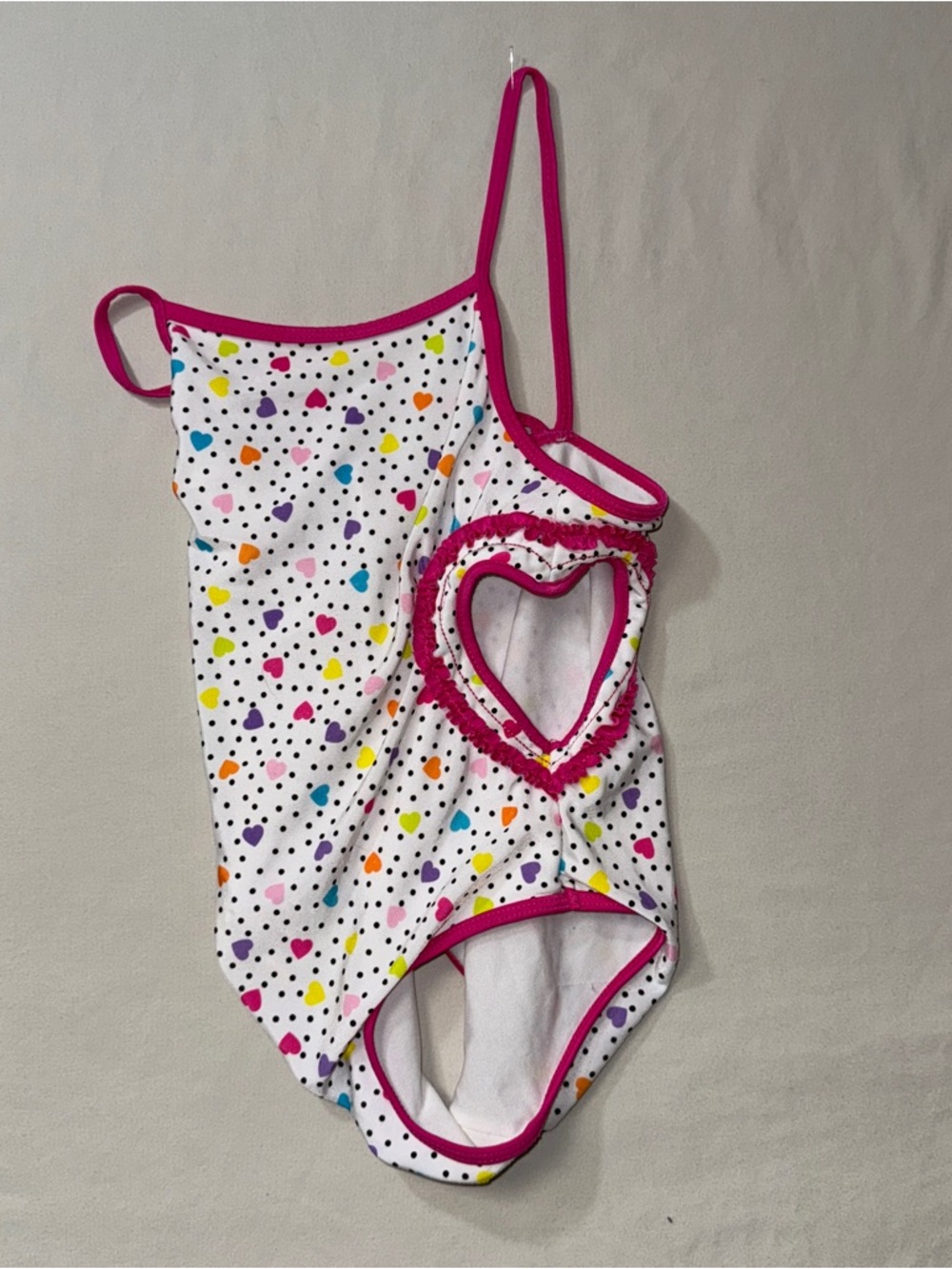 Heart Cutout Bathing Suit Girls 5 One Piece Swimsuit Swim Beach Pool Summer Vaca